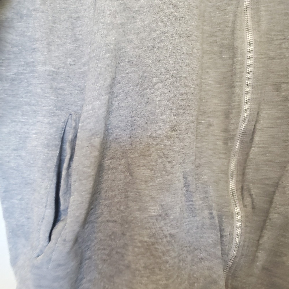 ASOS Mens XL Full Zip Sweatshirt Heather Gray Bomber Jacket Mock Neck Relax Fit - Picture 10 of 16